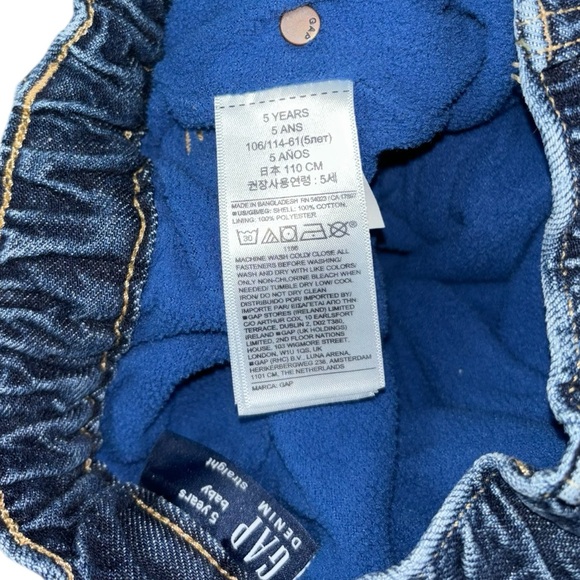 Like New GAP Fleece Lined Jeans Size 5 - Picture 5 of 12